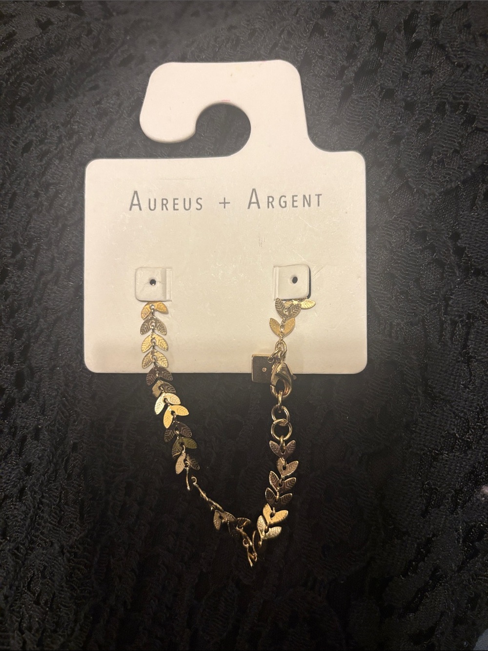 GAP Gold-Tone Leaf Link Bracelet